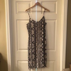Express Snake Print Midi Dress